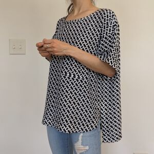 DVF Short Sleeve Scoop Neck Top